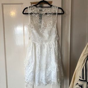 Bebe White Lace Dress